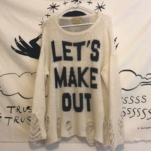 let’s make out Lennon sweater